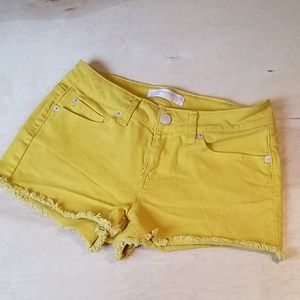3/$10 Boundaries mustard frayed short shorts size 9
